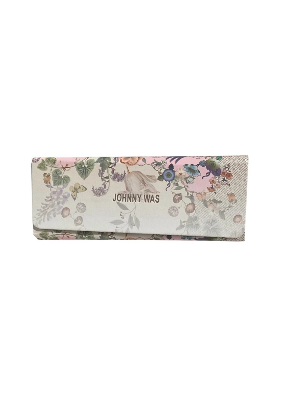 Johnny Was Pastel Floral Foldover Sunglasses case in Pink and Green